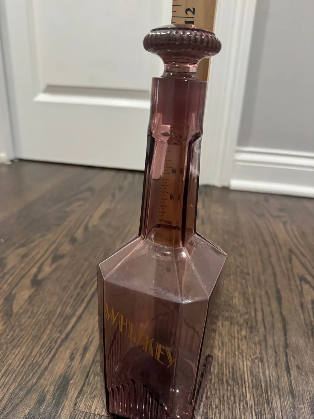 1960s Mauve Glass Whiskey Decanter w/ Matching Stopper – Retro MCM Barware